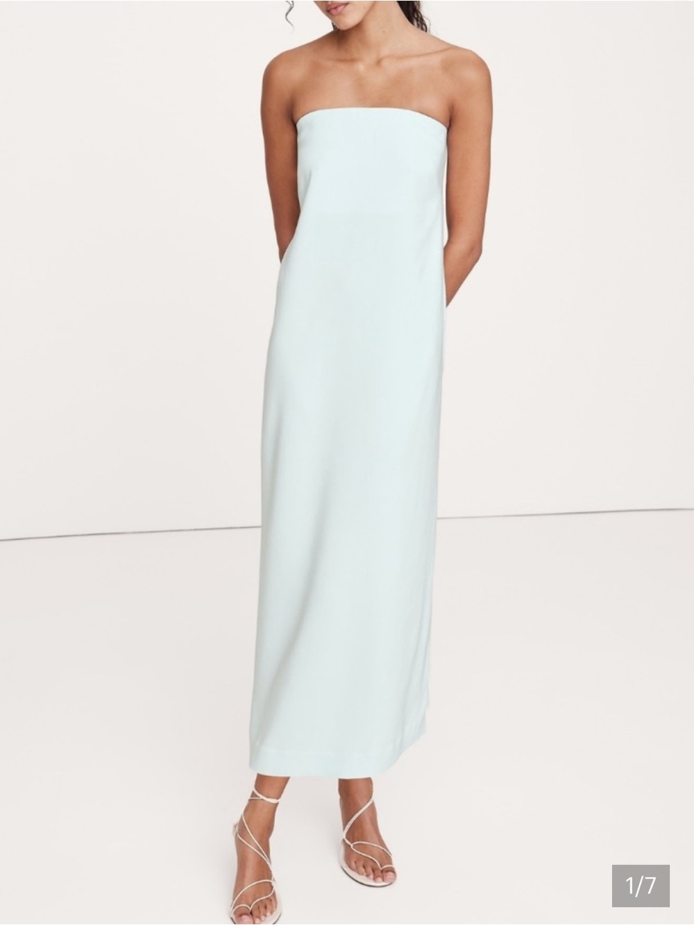 Banana Republic Stretch Crepe Dress in Ice Blue